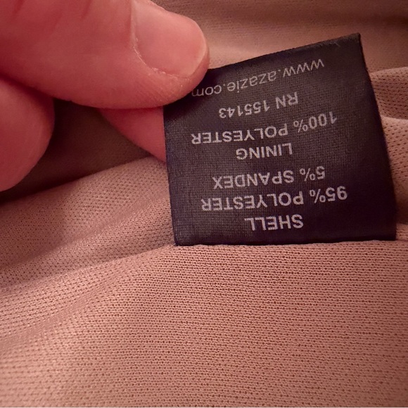 Azazie One Shoulder Tan Dress - Picture 11 of 15